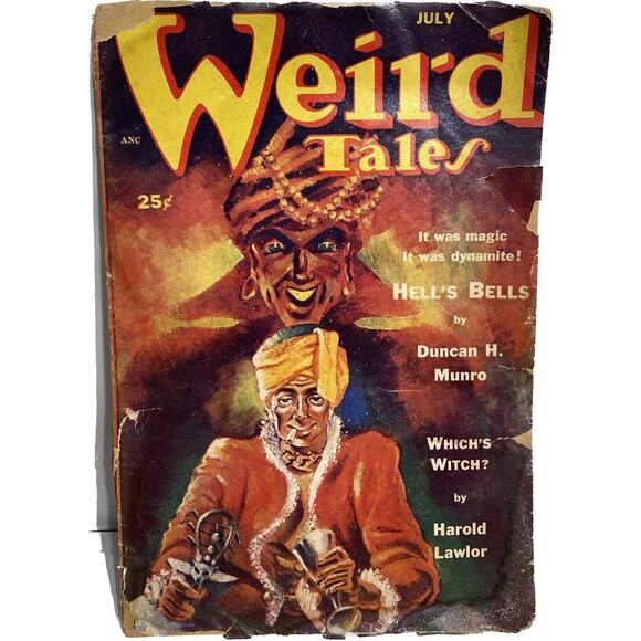 Weird Tales Pulp Magazine July 1952 Hells Bells Which's Witch Cover Fair - Picture 1 of 6